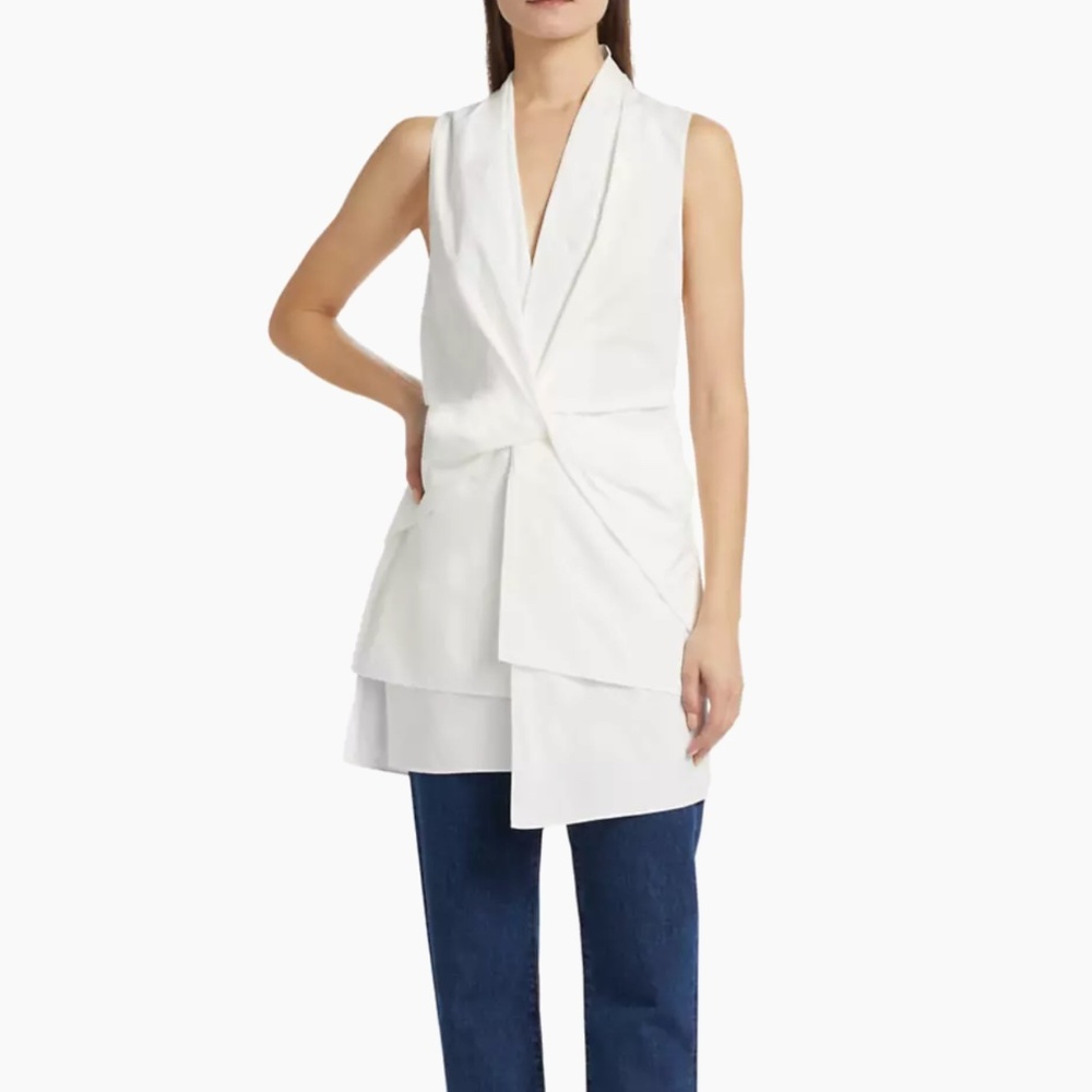 Savie Draped Layered Sleeveless Top